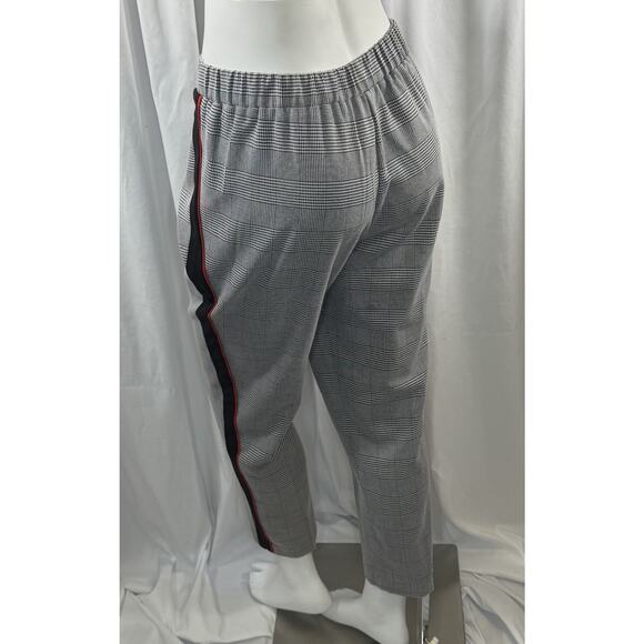 Joe B by Joe Benbasset Tuxedo Houndstooth Cropped Pants Black Gray Red XL 88-60 - Picture 5 of 14